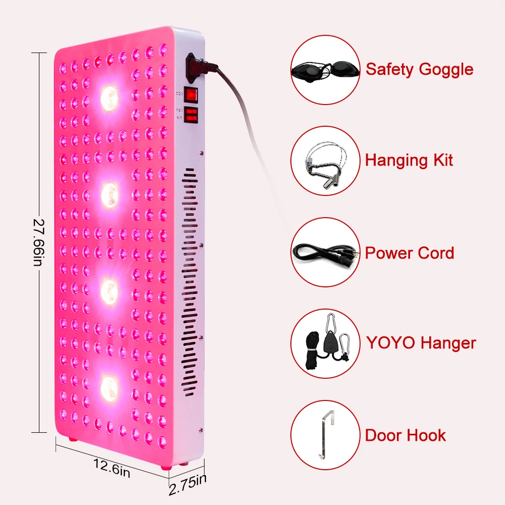 Gerylove Dual Chip Flicker Free LED maszyna pdt 1320W COB LED terapia czerwonym światłem do regeneracji mięśni energetycznych