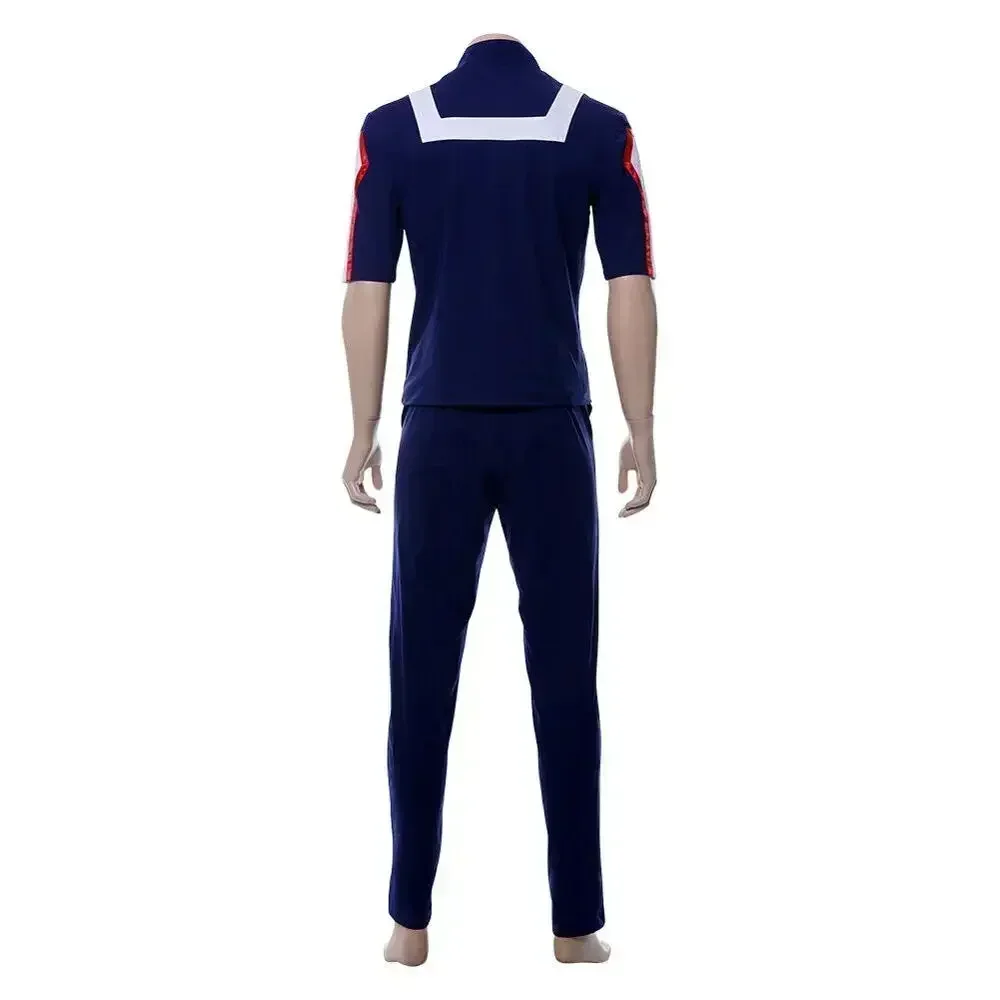 Disfraz de Cosplay de Anime My Hero Academia Boku No Hero, Uniforme Escolar para Hombre y Mujer, Traje Deportivo, Camiseta y Pantalones, Midoriya Izuku Todoroki Shouto