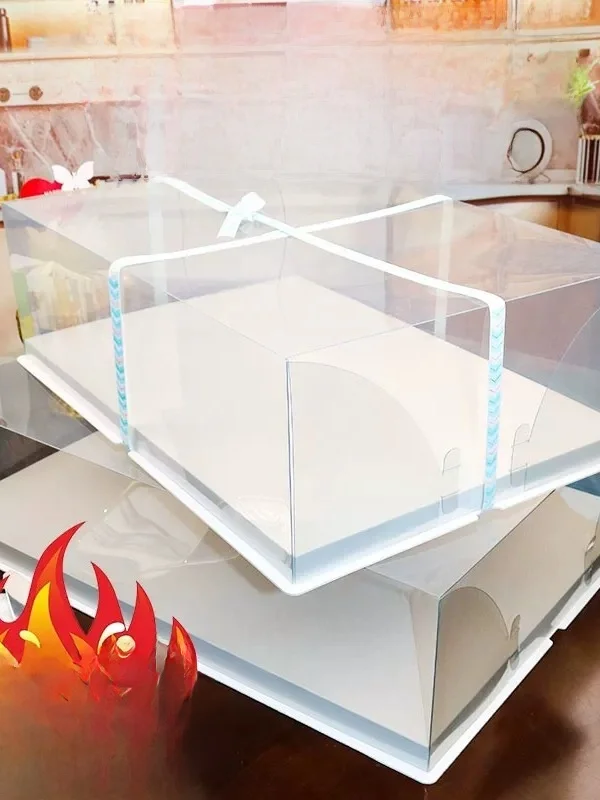 

Extra Large Rectangular Cake Box Transparent Cake Paaging for Opening Ceremony aduation Festival Cany Annual Meeting