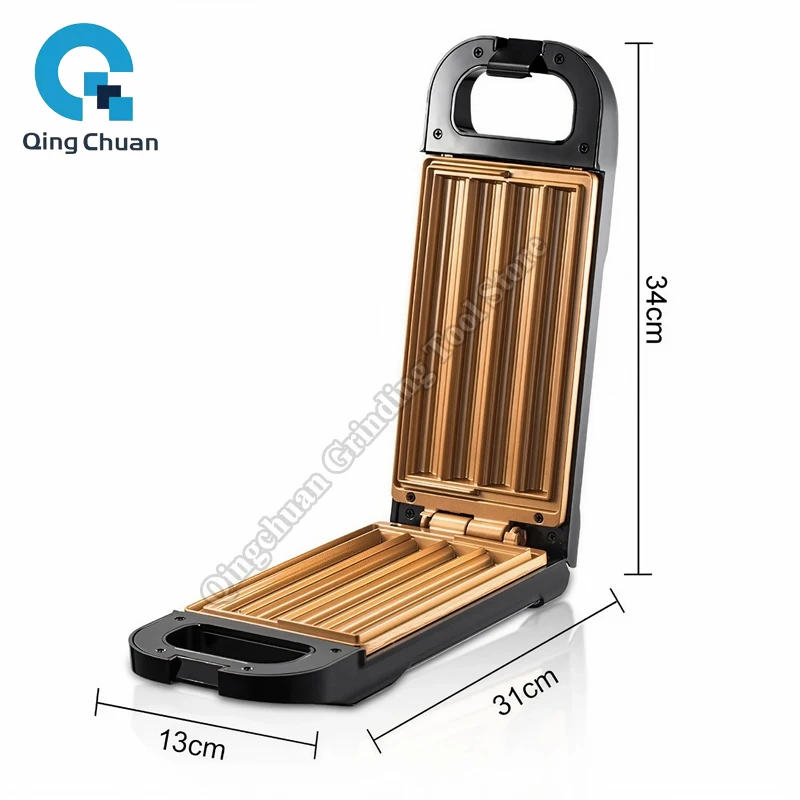 Electric Churro Maker Machine 850W Double Sided Heating Nonstick Easy Cleaning Multifunction Churro Maker Waffle Stick Machine
