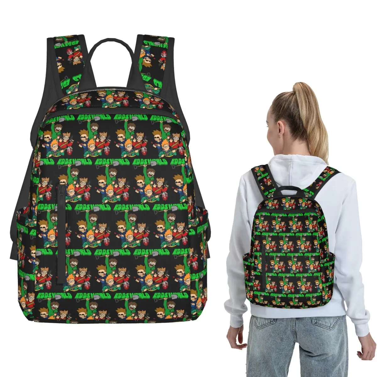 

Eddsworld Backpack Daypack Kids BookBag School Bag Shoulder Bags for Men Women