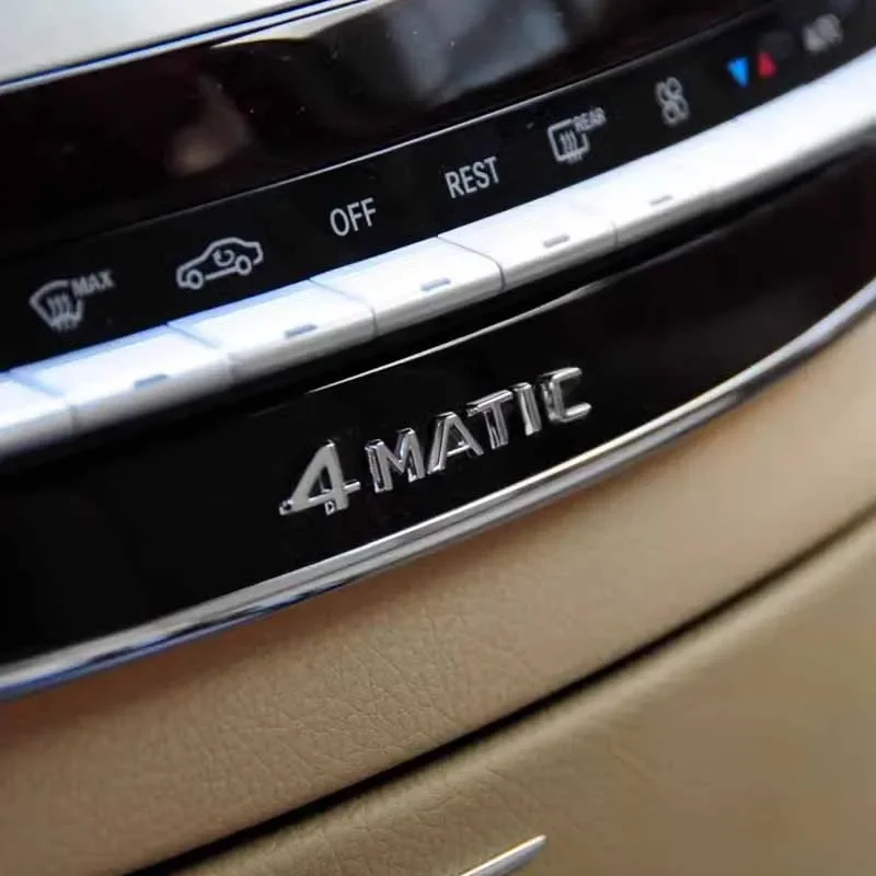 MAYBACH 4MATIC AMG 터보 레터 엠블럼 배지, 인테리어 센터 콘솔 로고, 자동차 스타일링 액세서리, 메르세데스 벤츠용 3D 스티커