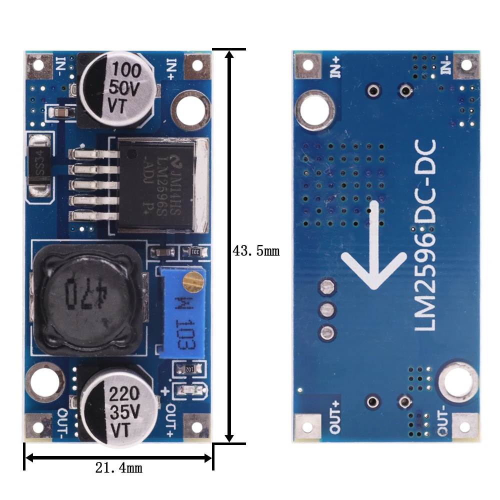 LM2596S-ADJ 3-40V DC-DC Adjustable Step-Down Voltage Regulator Power Supply Module Board 3A Buck Converter LM2596S LM2596