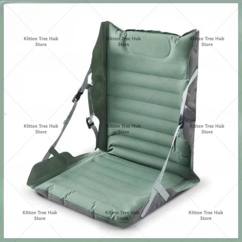 Outdoor Inflatable Seat Cushion with Backrest Adjustable Outdoor Folding Seat Cushion Camping Beach Chair Picnic