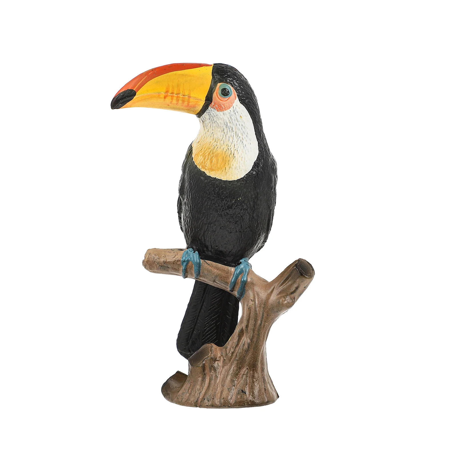 Cute Toucan Bird Model Premium Material Figurine Miniature Home Office Decor Desktop nament Solid Statue Toy Animal Collection