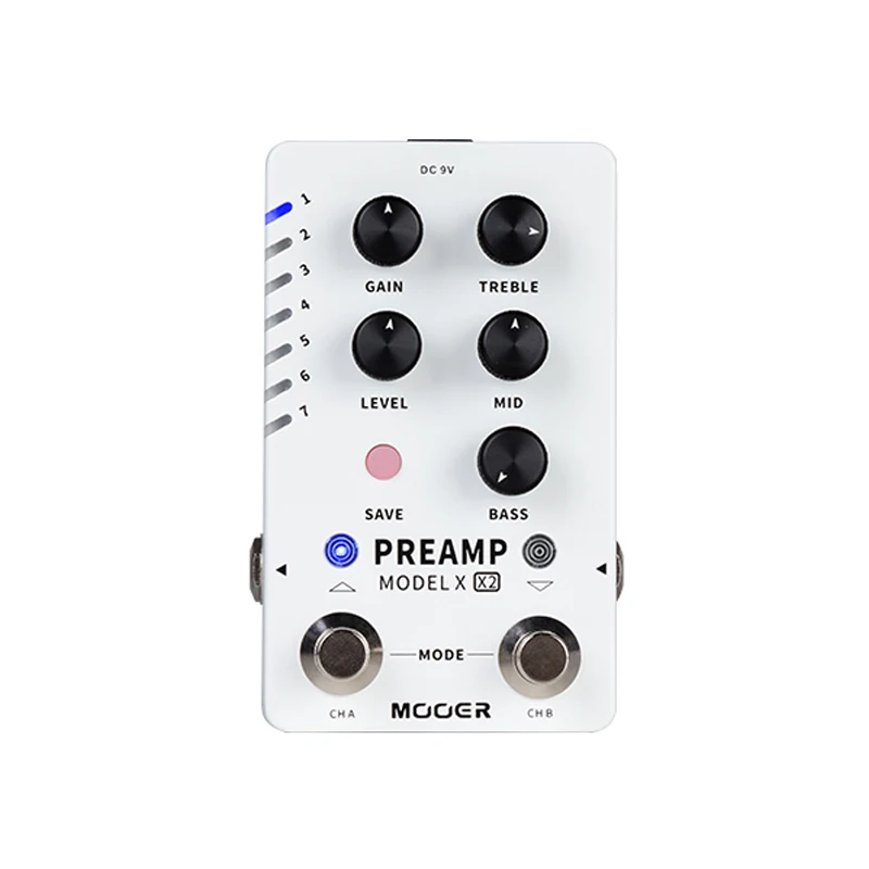 

Mooer PREAMP MODEL X X2 Preamp Pedal Digital Guitar Effects Pedal with 14 Preset Save Slot Built-in Cabinet Simulation