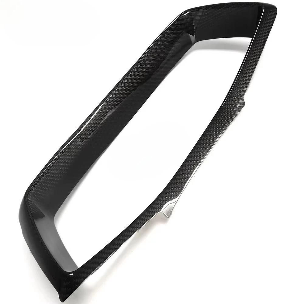 اكسسوارات السيارات ل كورفيت C8 Z51 Z06 2020 - 2023 ألياف الكربون الحقيقية لوحة القيادة غطاء إطاري الكسوة