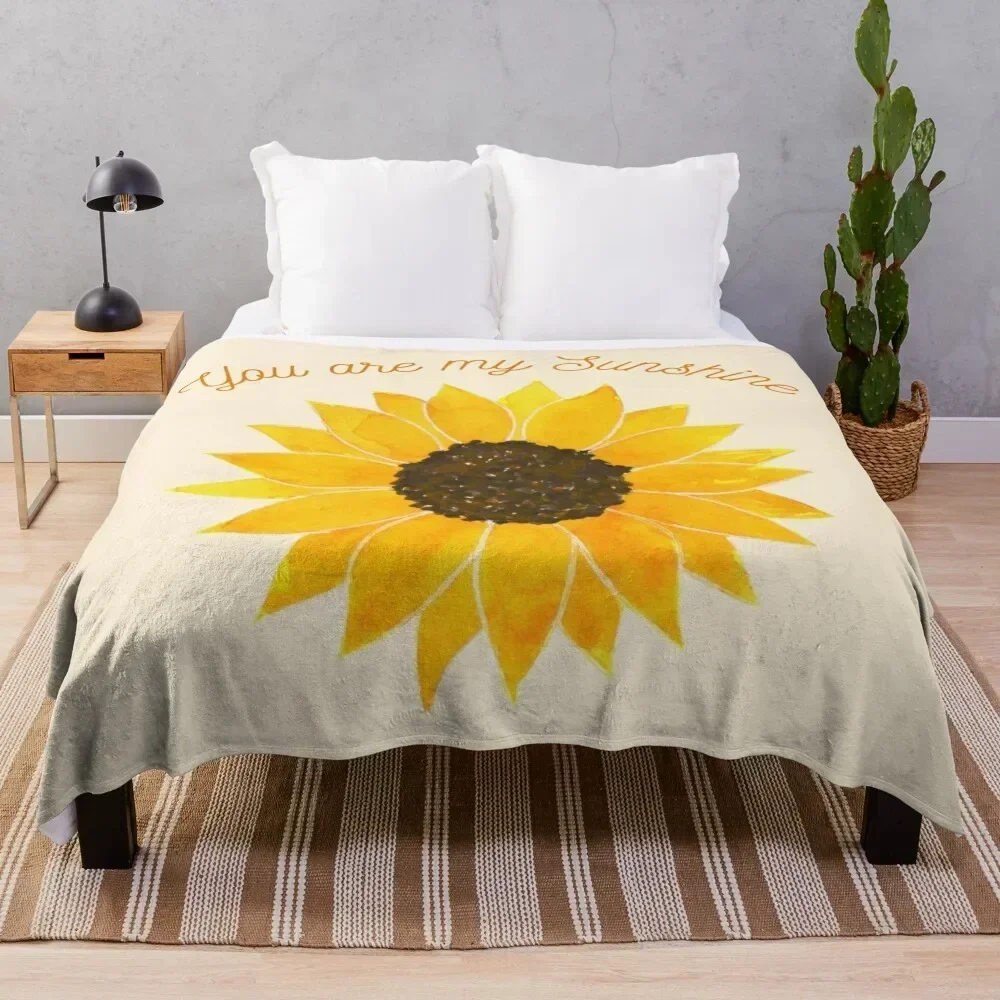 

You are my Sunshine Sunflower Throw Blanket decorative Warm Blankets