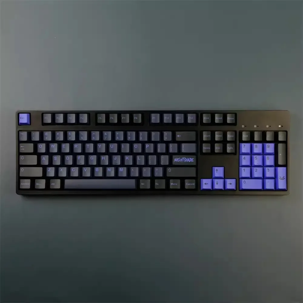 Subbed Keycaps Set para Teclados Interruptor MX, GMK Nightshade, DIY Lightproof, Perfil cereja, 140 teclas por conjunto