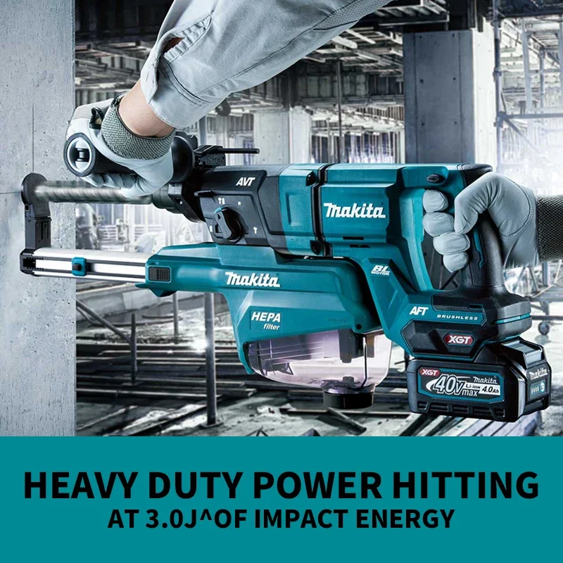 Makita HR007GZ XGT Brushless Cordless AWS*28mm Rotary Hammer-SDS-Plus 40V Lithium Power Tools 980RPM 5000IPM 3J DX15