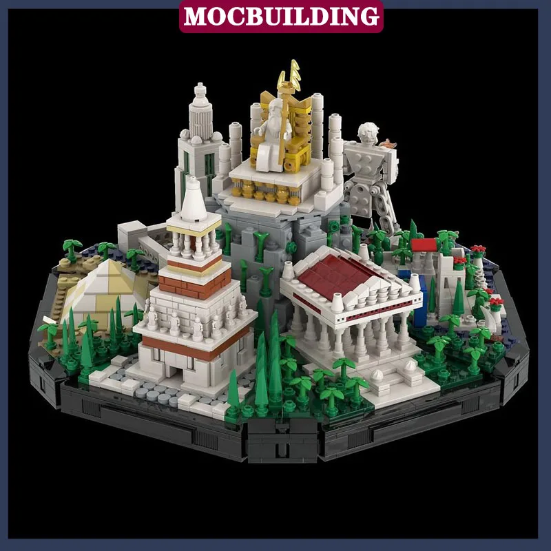 MOC City Architecture Ancient Wonders Of The World Model Building Block Pyramid Temple Collection Series Toy Gifts