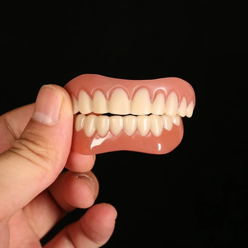 New False Teeth Silicone Upper & Lower Veneers Perfect Laugh Veneers Dentures Paste Fake Teeth Braces Comfortable Teeth