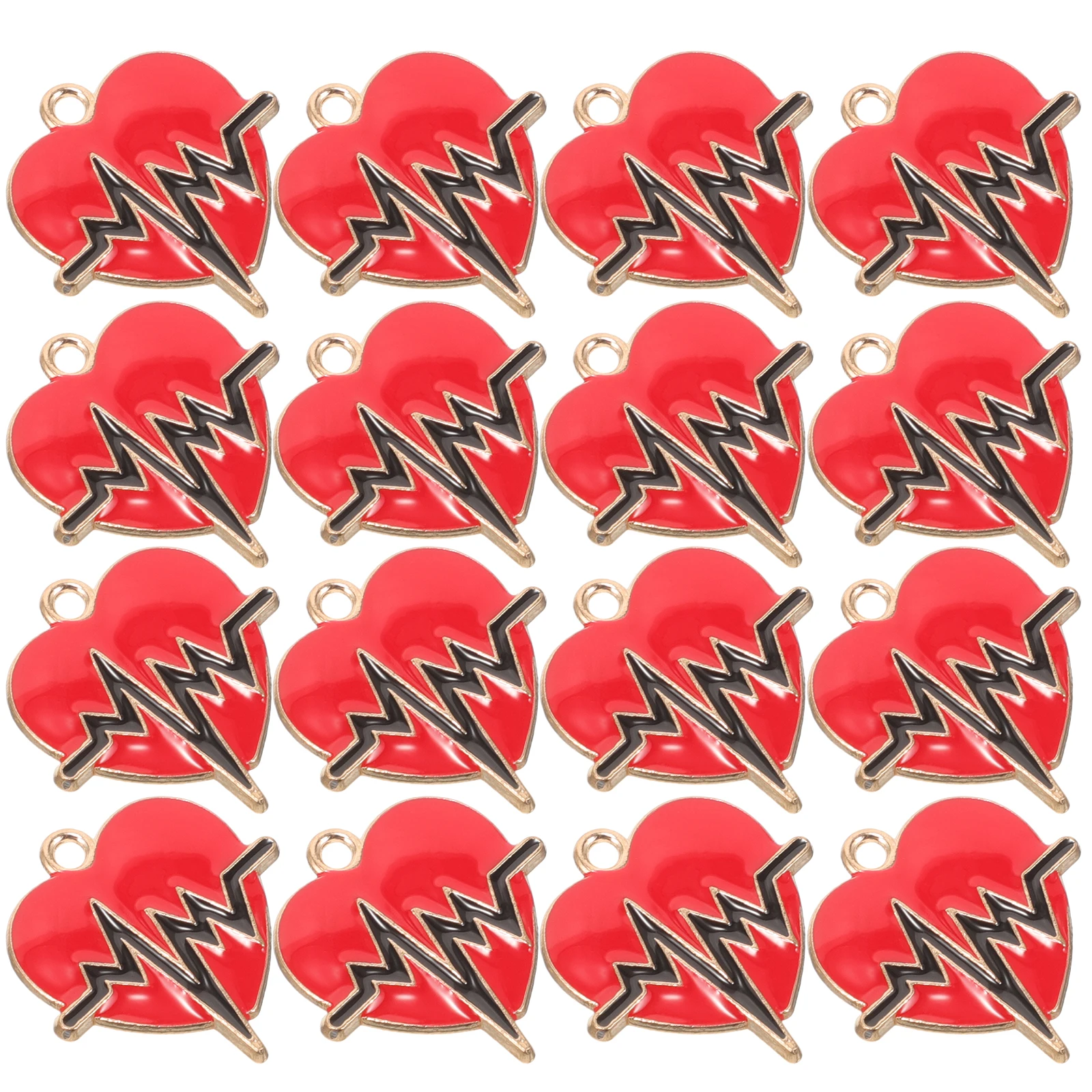 

20pcs Heartbeat Chart Pendant Lightweight Alloy Charm Bracelet Necklace Earring Accessories Diy Crafts Novelty naments H made