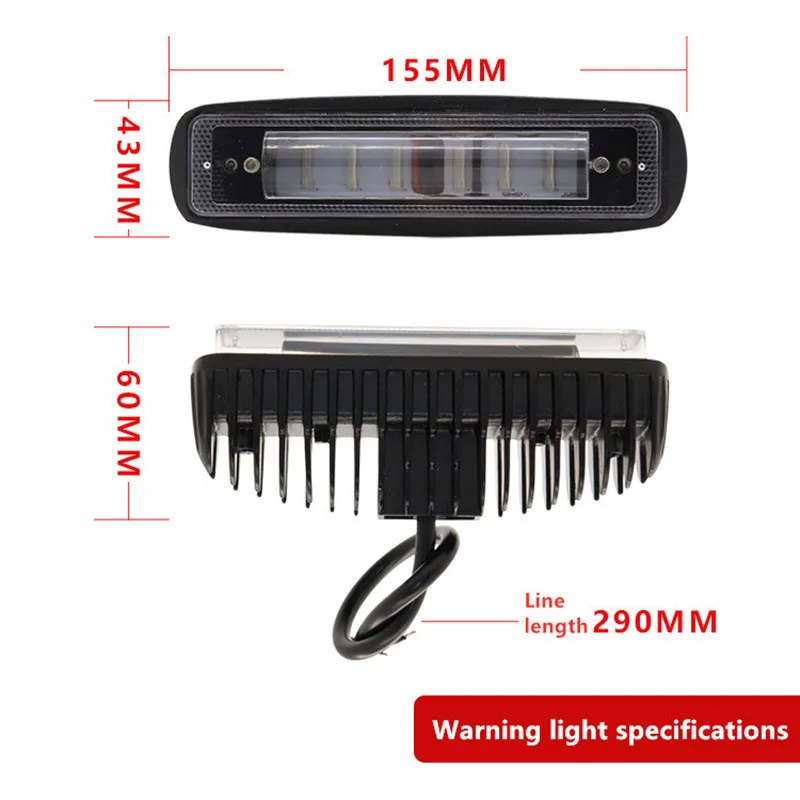 12-60V Forklift warning light 30W led border light area safety reversing red lights width lamp 12/24v waterproof for Forktruck