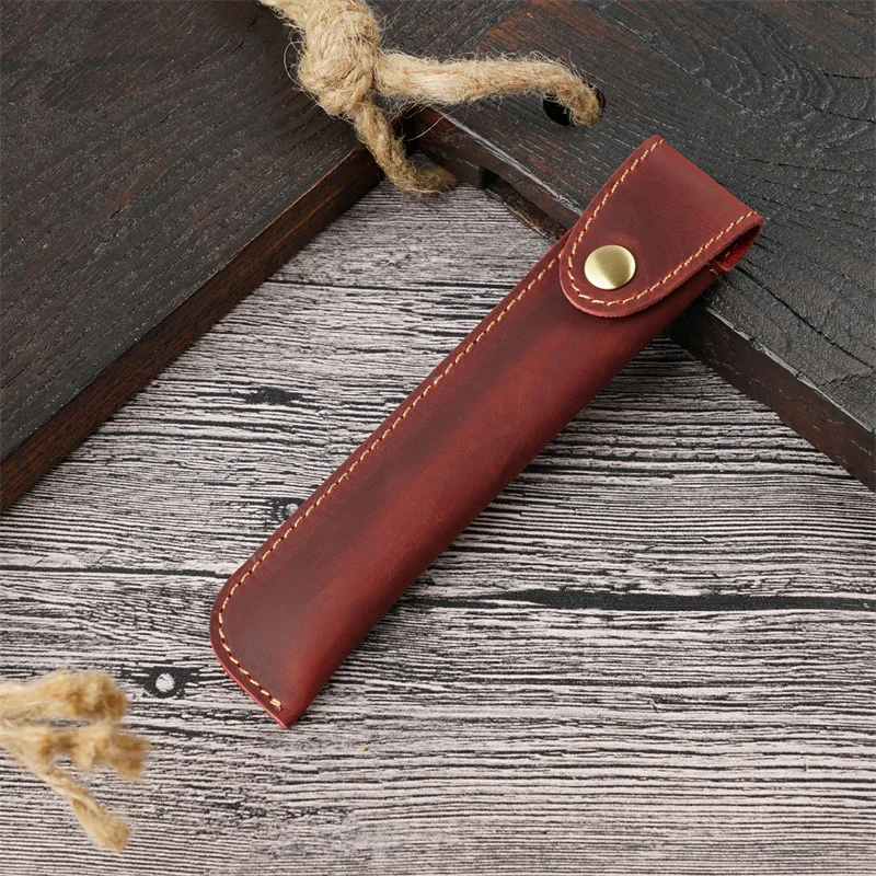 Handmade Cow Leather Pen And Pencil Cover Retro Stationery Creative Protective Cover School Supplie Souvenir Pen Bag Case﻿﻿