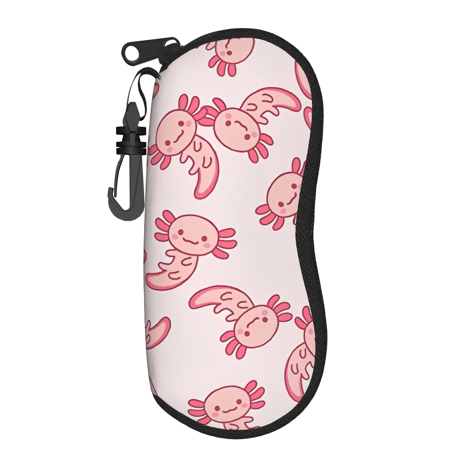 Lovely Axolotl Mexican Salamander  Glasses Case Student Accessories  Eyewear Box Ins Style Eye Contacts Case