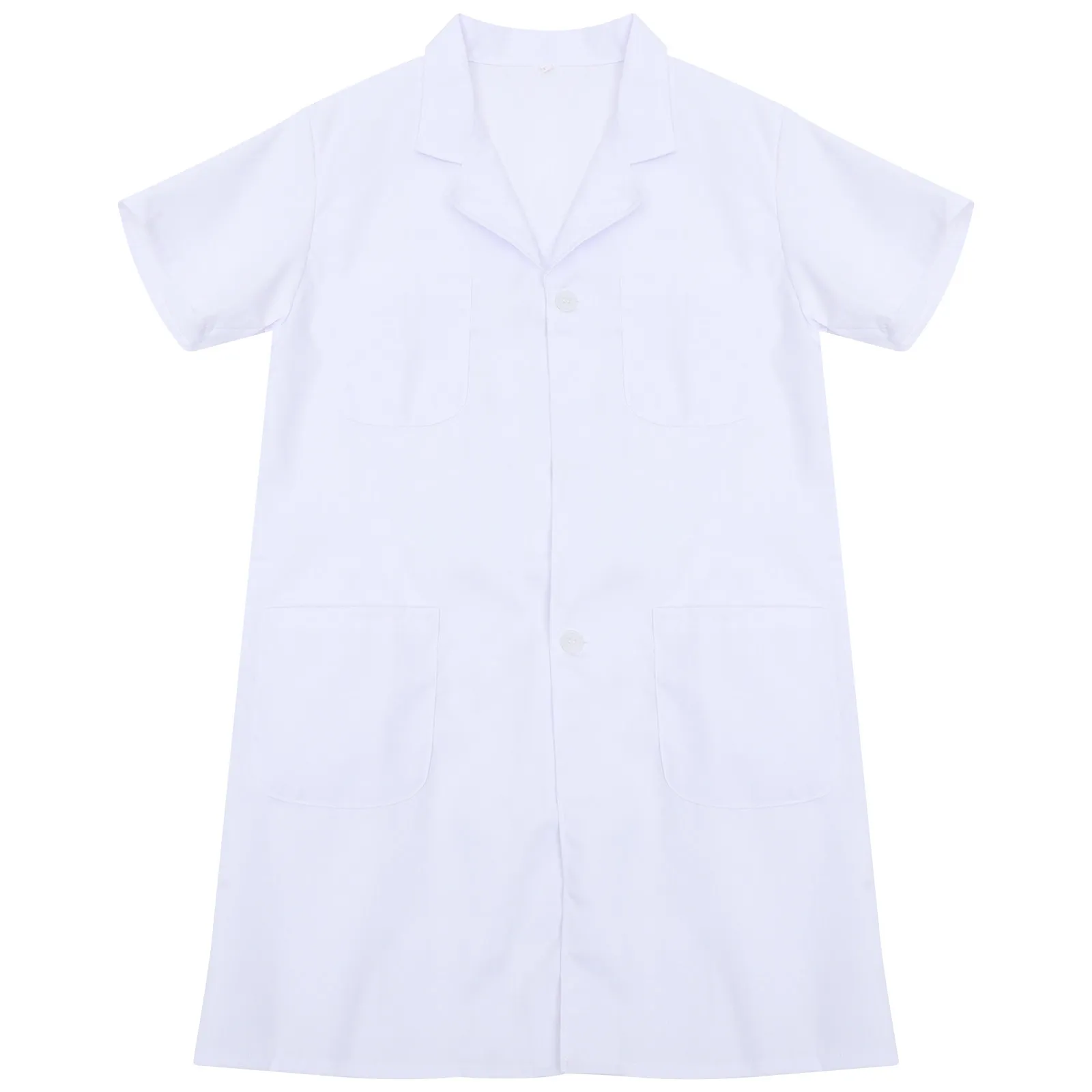 Uniforme d'infirmière pour femmes, taille XXL, blanc, manches courtes, robe médicale de qualité supérieure, vêtements professionnels d'infirmière, personnel de salon de beauté