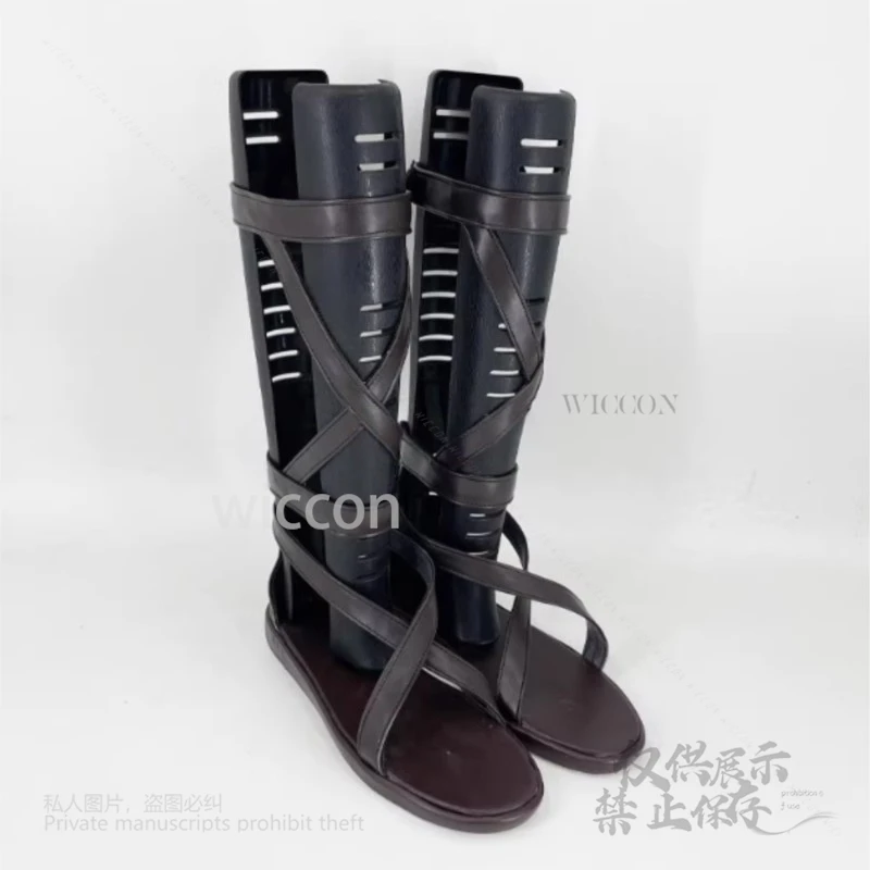 Anime Frieren: Beyond Journey's End Cosplay Costume Flamme PU Leather Shoes Handmade Female Halloween Roleplay Party Customized