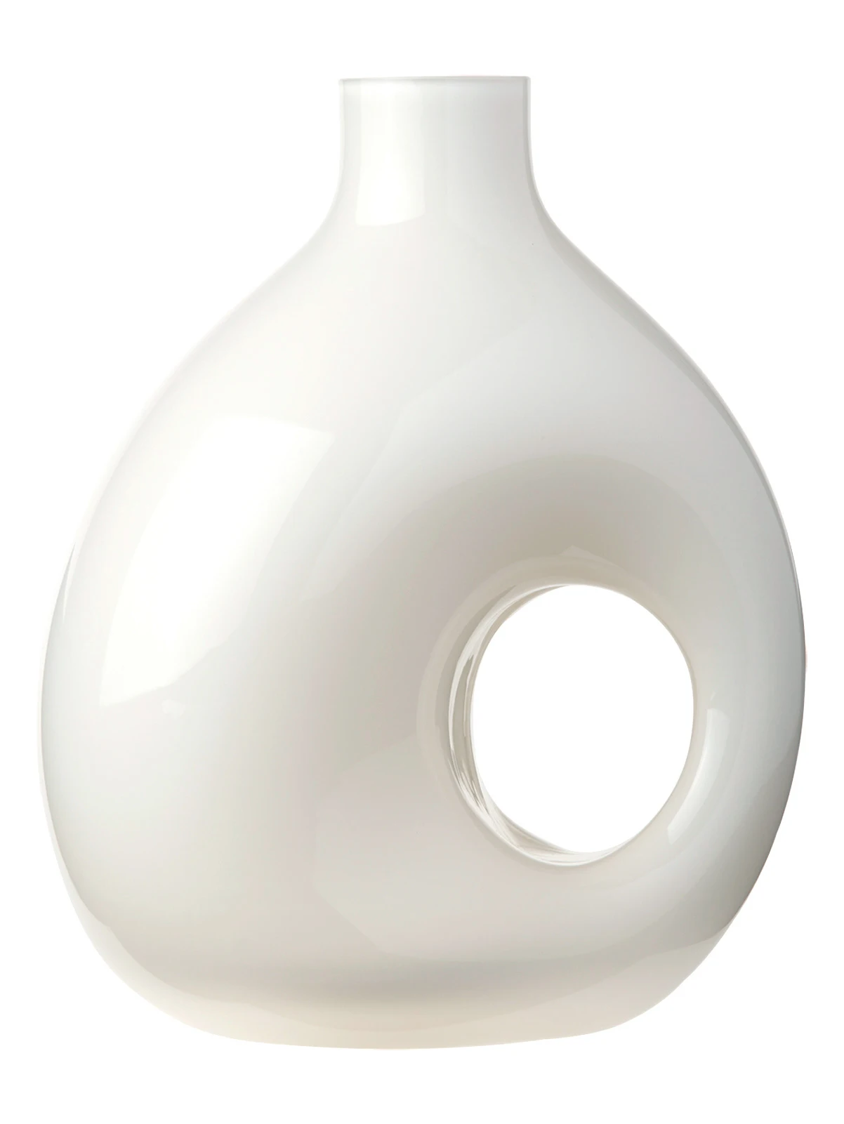 LaModaHome Pasabahce Savannah Vase - Cream with High Quality Boho Rare Design Decorative Unique Centerpiece for Living Room