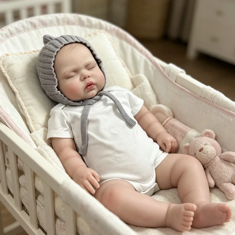 

24Inch Realistic Reborn Pickle Hand-Painted /Rooted Hair 3D Skin with Visible Veins Soft Cuddle Body Dolls Gift