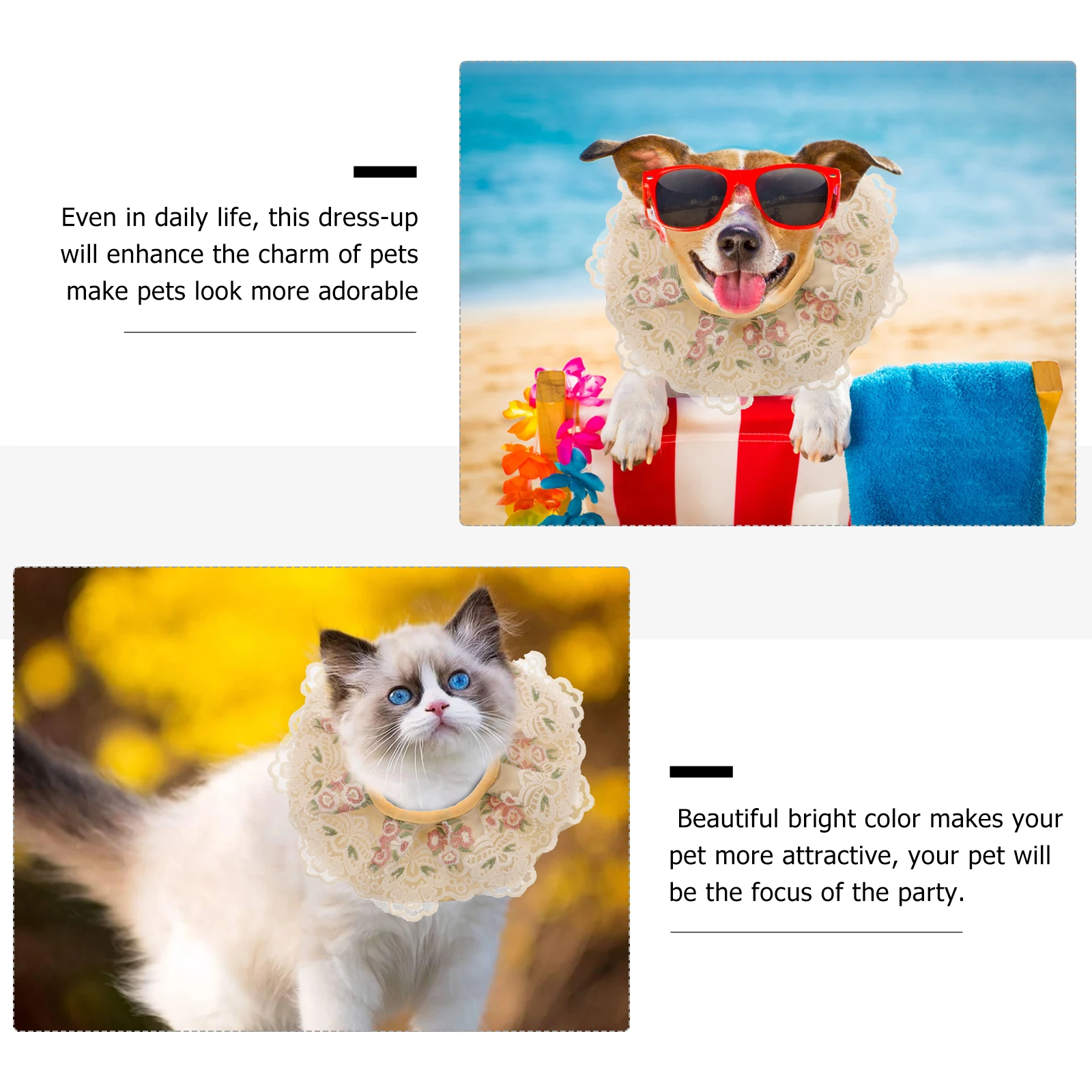 

Pet Saliva Scarf Puppy Dog Cool for Dogs Washable Birthday Scarfs Exquisite Bibs