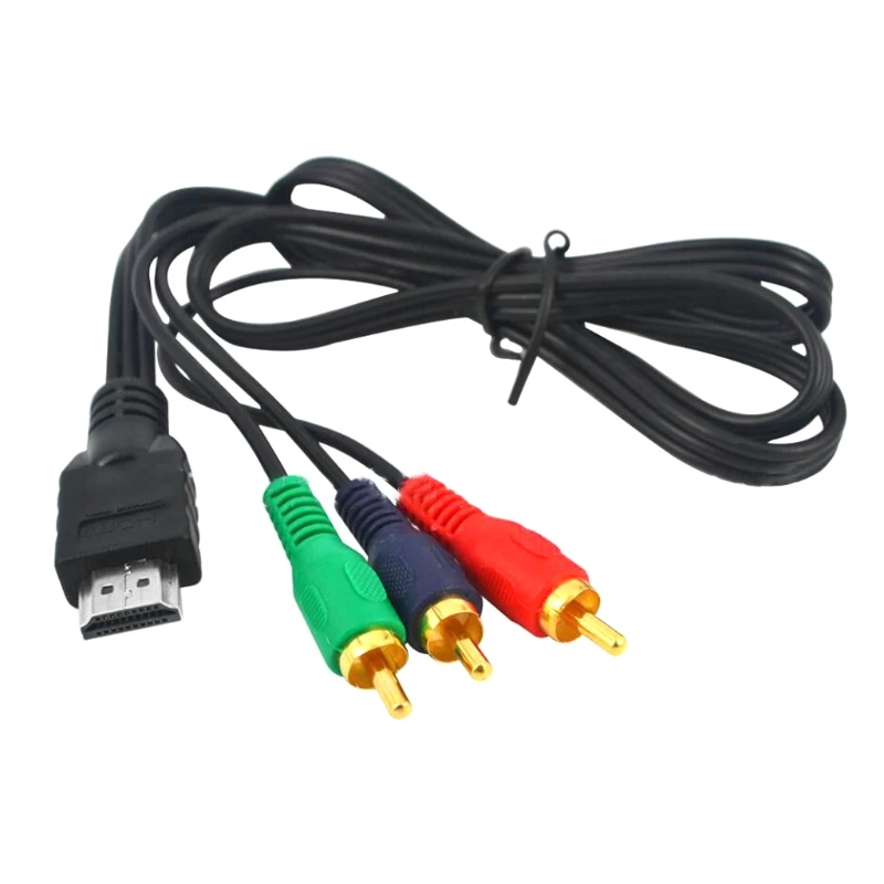 XD99 to RCA Cable Male to 3 RCA Male Cable Video Component Converter Adapter 1080P Cable Black