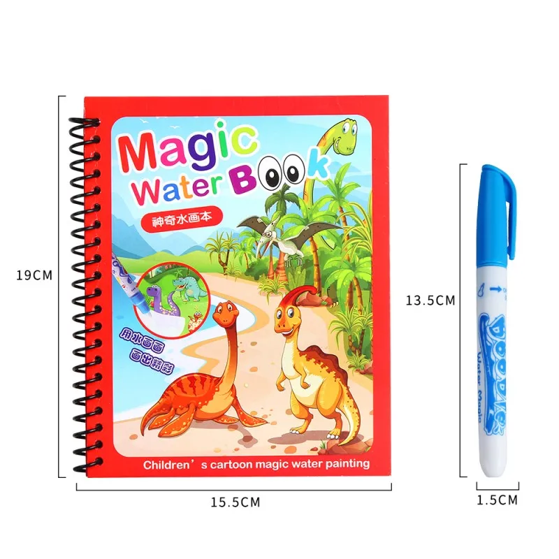 الأطفال تعلم التعليم لعبة ماجيك المياه كتاب مع القلم الطفل مونتيسوري اللعب رسم كتب التلوين للأطفال 2 إلى 4 سنوات من العمر