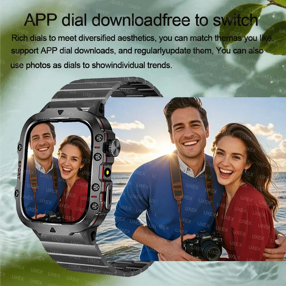 2025 New Business Smartwatch Baron 1.96” HD Bluetooth Call Health Tracker Custom Photo App Control Watch Smart Global Version