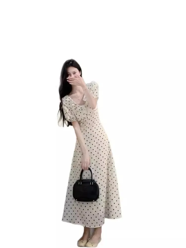 Vestidos de manga curta feminino petite outono tweed houndstooth faixas dupla face painéis em camadas meio aberto abotoado contrastante