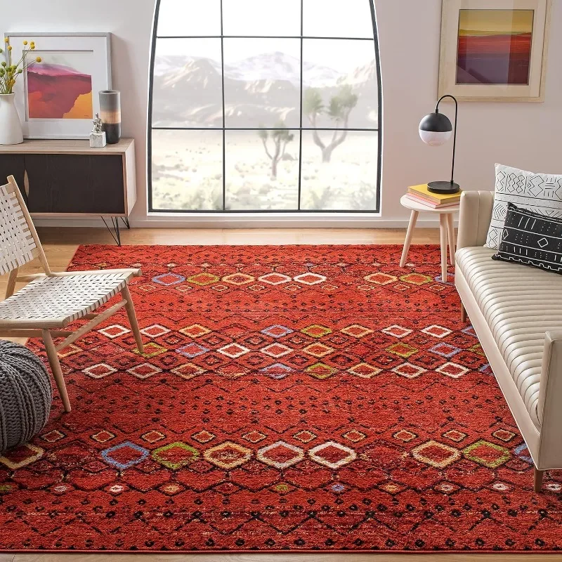 

Moroccan Boho Design, Non-Shedding & Easy Care, Ideal for High Traffic Areas in Living Room