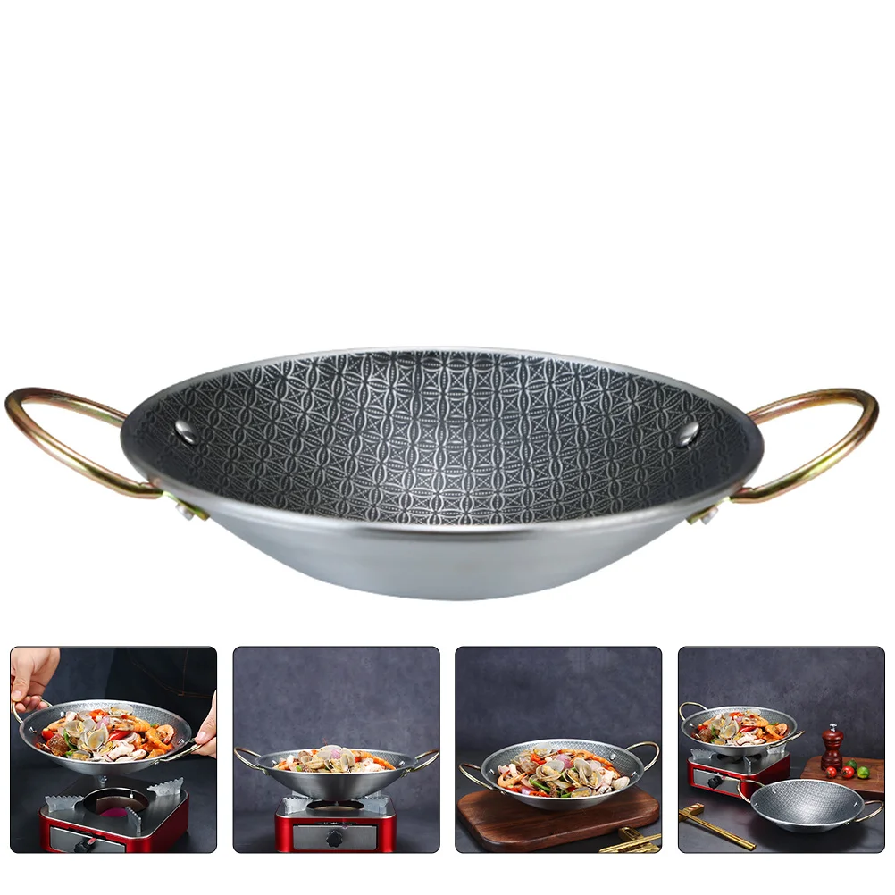 

Dry Pot Cookware Stainless Steel Double Handle Cooking Pan For Home Kitchen Restaurant Daily Use Hot Pot Multi-Function