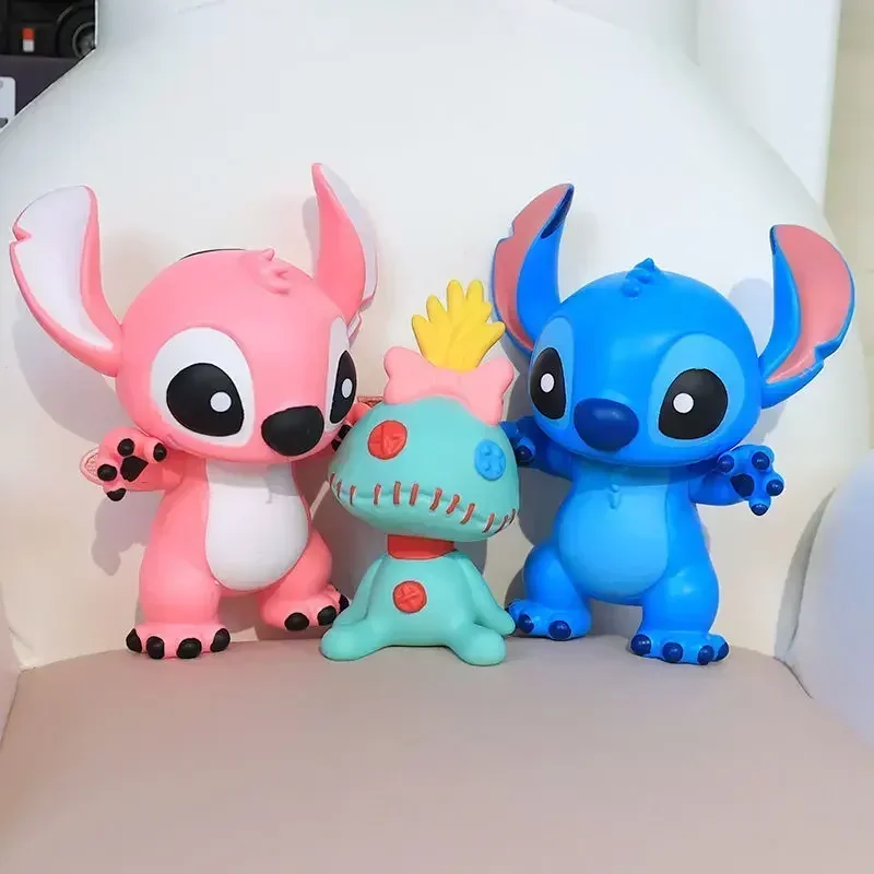 Figurine de dessin animé Disney Stitch Lilo & Stitch en PVC, 20cm, modèle de Collection, poupée, ornement mignon, jouet de dessin animé, cadeau d'anniversaire et de noël