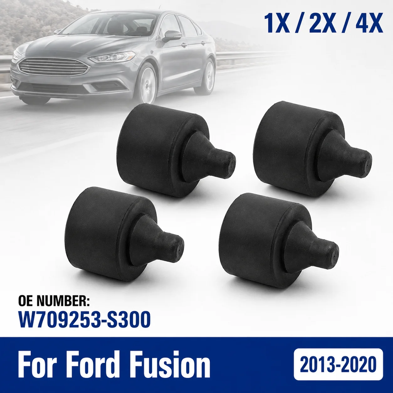 Hood Rubber Bumper Cushion Stop Buffer For Ford Fusion 2013-2020 Lincoln MKZ 2013-2020 Front Left Right W709253S300 W709253-S300