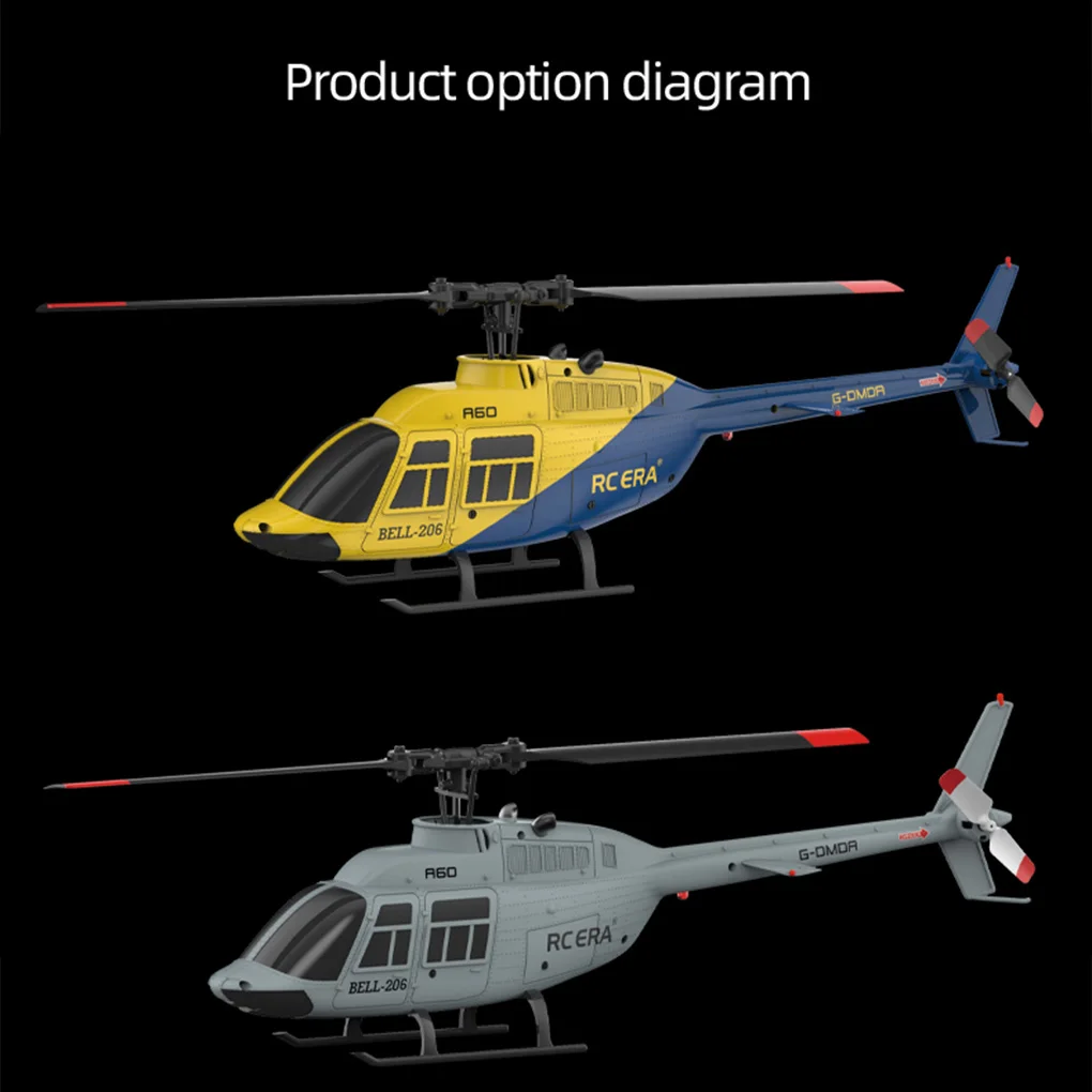 

RC ERA A60 Bell 206 1/42 remote-controlled aircraft Helicopter 2.4G 4CH Altitude Hold Optical Flow Positioning RC Aircraft