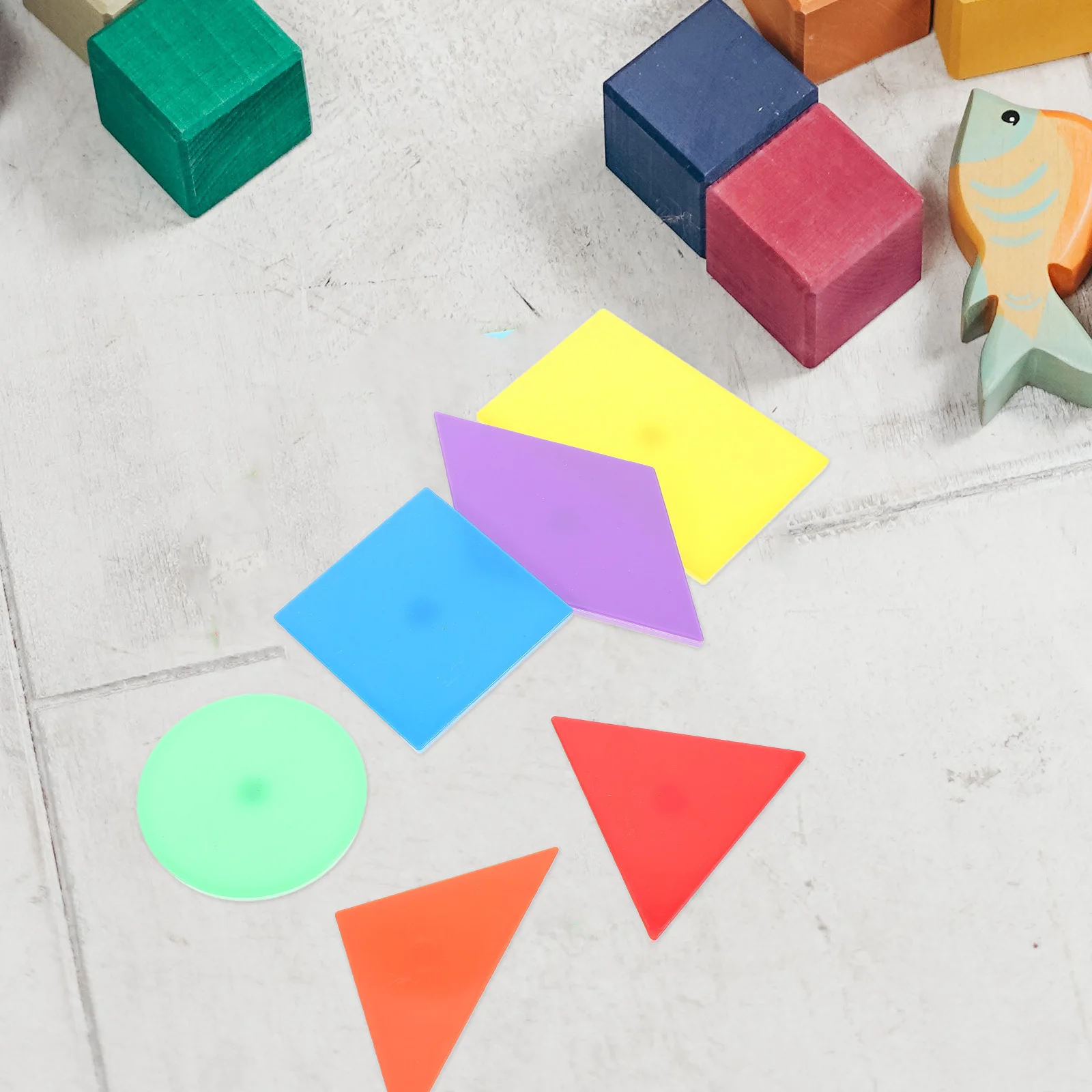 12Pcs Magnetic Geometry Teaching Set Kids Learning Shapes Sorting Puzzle Color Cognition Educational Tool for Preschool