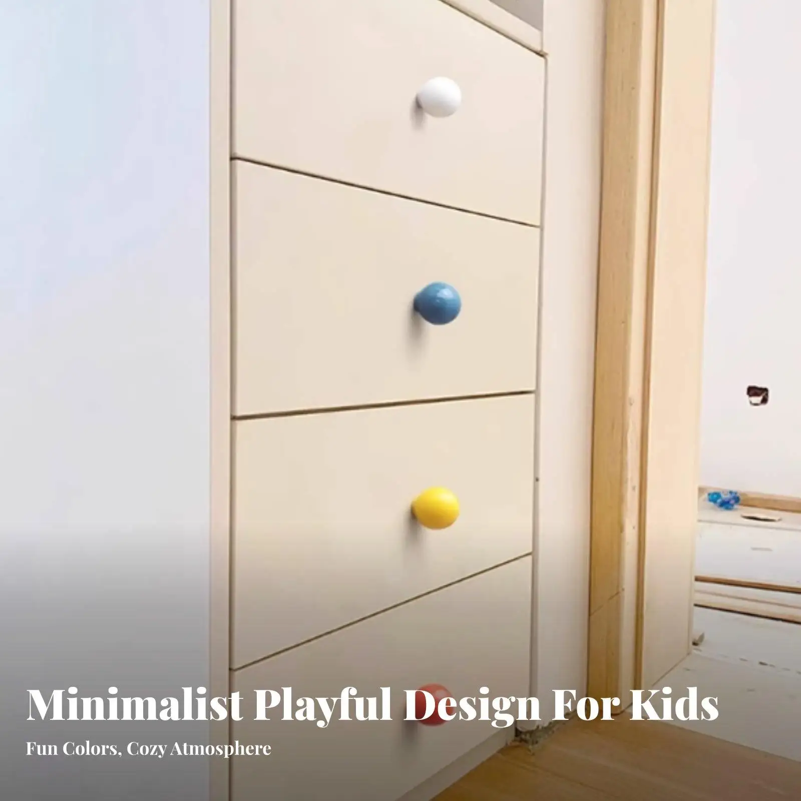 Colorful Round Ceramic Cabinet Handle Smooth Drawer Knob for Kids Dresser Kitchen Use