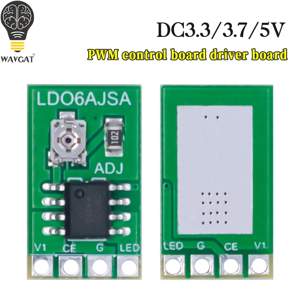 LD06AJSA/B 30-1500MA Adjustable Constant Current LED Driver DC 3.3V 3.7V 4.2V 5V PWM Control Board Buck Power module