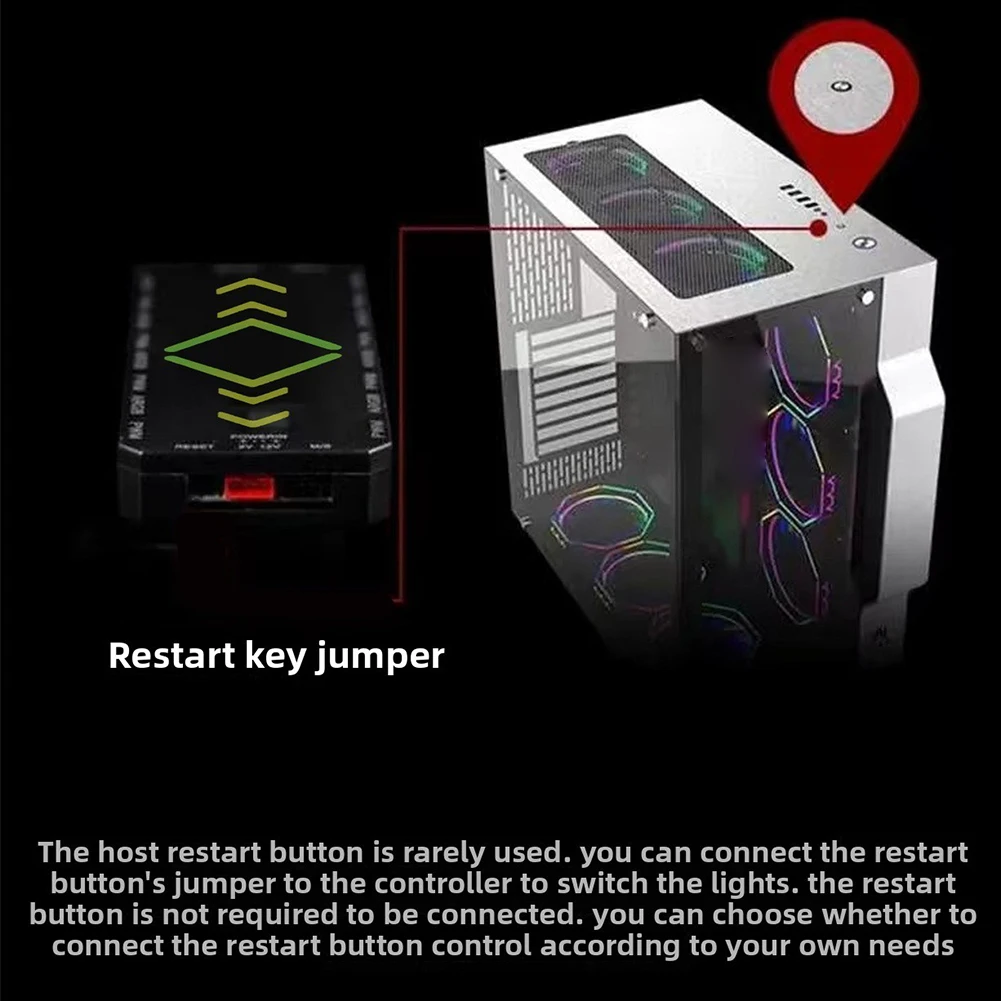 2026 1 To 9 Pin ARGB Fan Hub With PWM= Controller 5V 3-pin Sync= Remote Control Magnetic Base For PC Gaming Cooling System