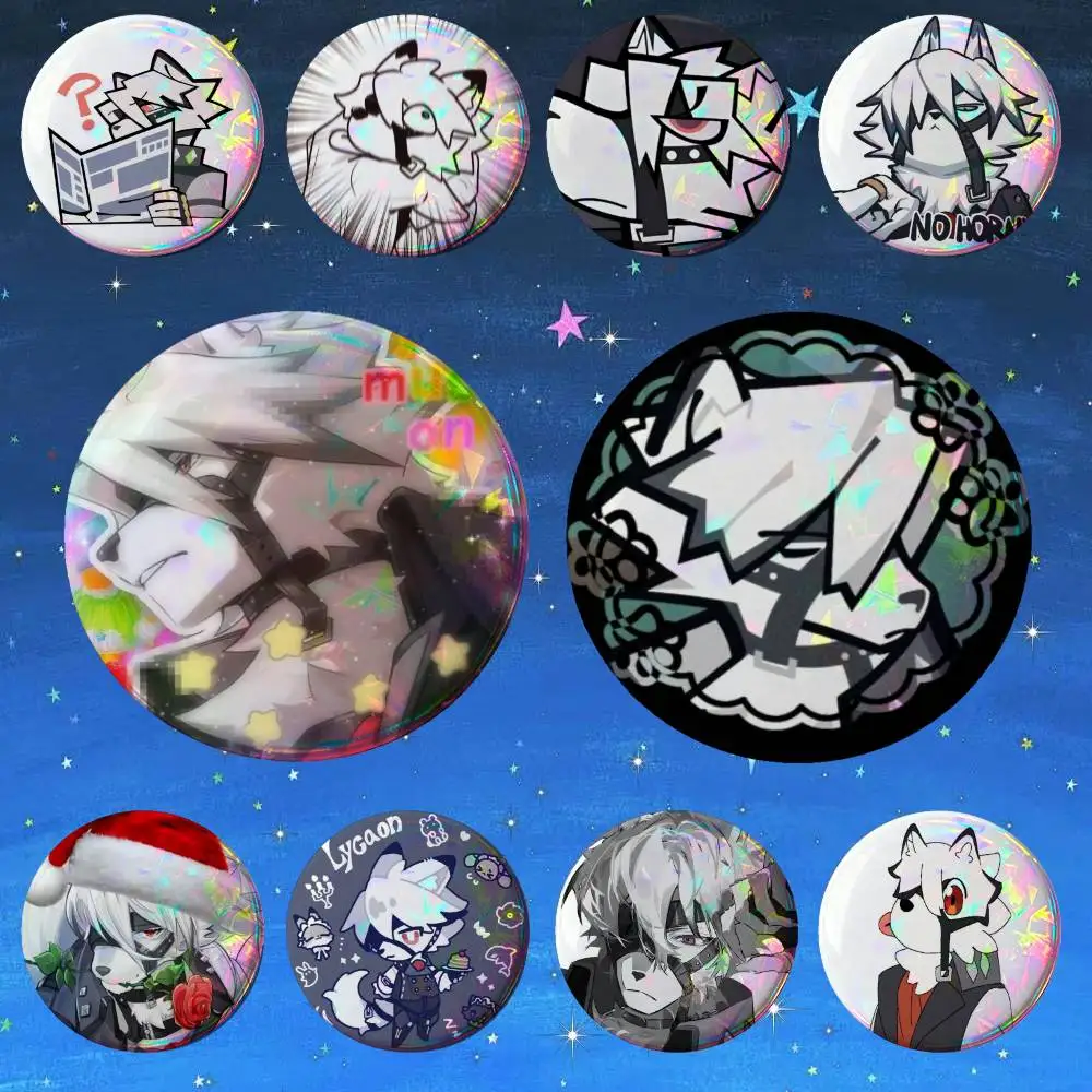 Game Zenless Zone Zero Von Lycaon Funny Meme  Badge Tinplate Meme Round Brooch for Hat Bag Creative Lapel Jewelry Accessories