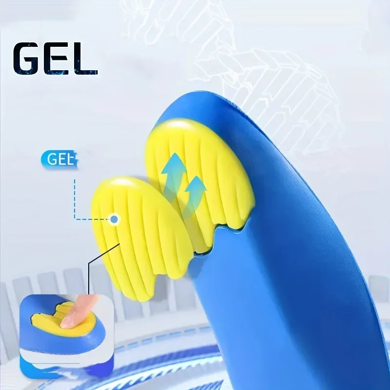 1pair Unisex Arch Support Insoles with U-Shaped Heel Cushioning, Shock Absorption & Breathability - Soft Cushioned Insoles