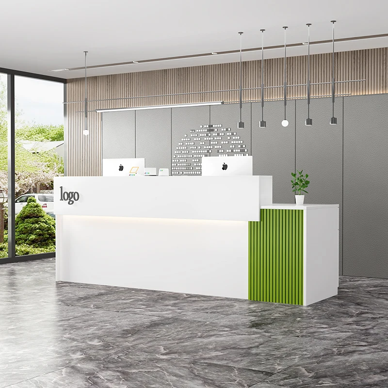 Counter Clinic Office Reception Desk Retro Design Modern Simple Reception Desks Cashier Bar Escritorio De Recepcion Furniture