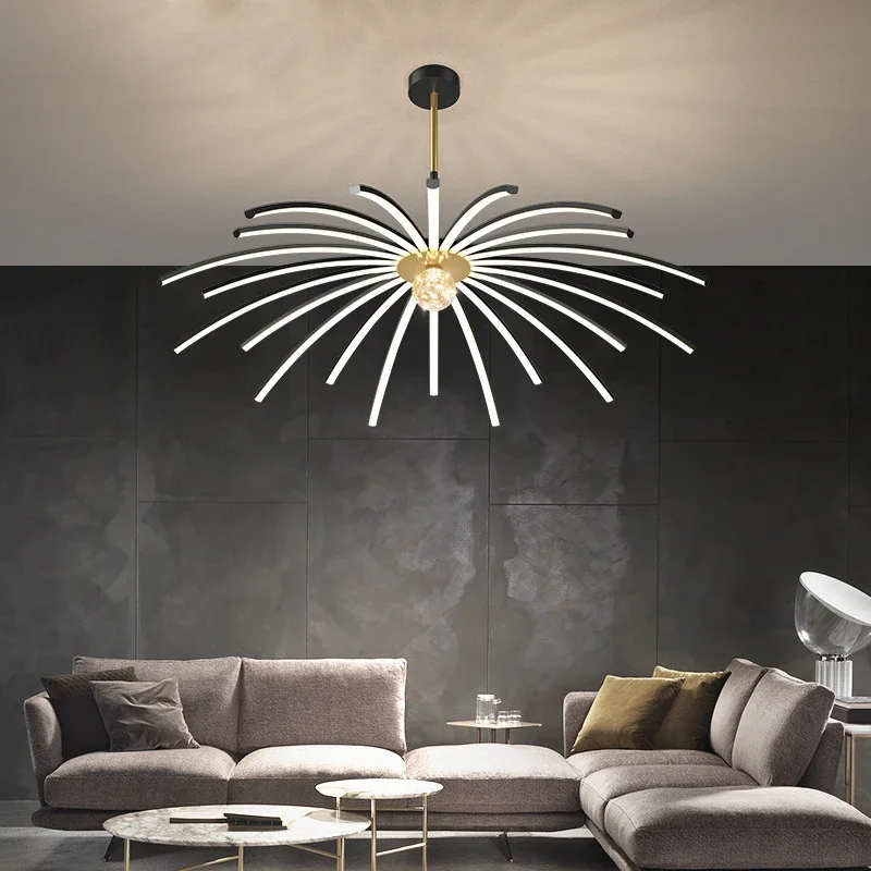 

NEW Design 12/18/24 Heads Led Chandelier Dining Table Island Living Ceiling Lamp Minimalist home Decor Aluminum Strip Lighting