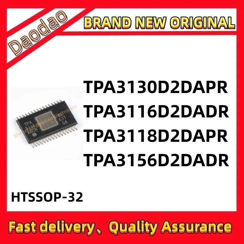 

5Pcs TPA3130D2DAPR TPA3116D2DADR TPA3118D2DAPR TPA3156D2DADR TPA3130 TPA3116 TPA3118 TPA3156 TPA IC Chip HTSSOP-32