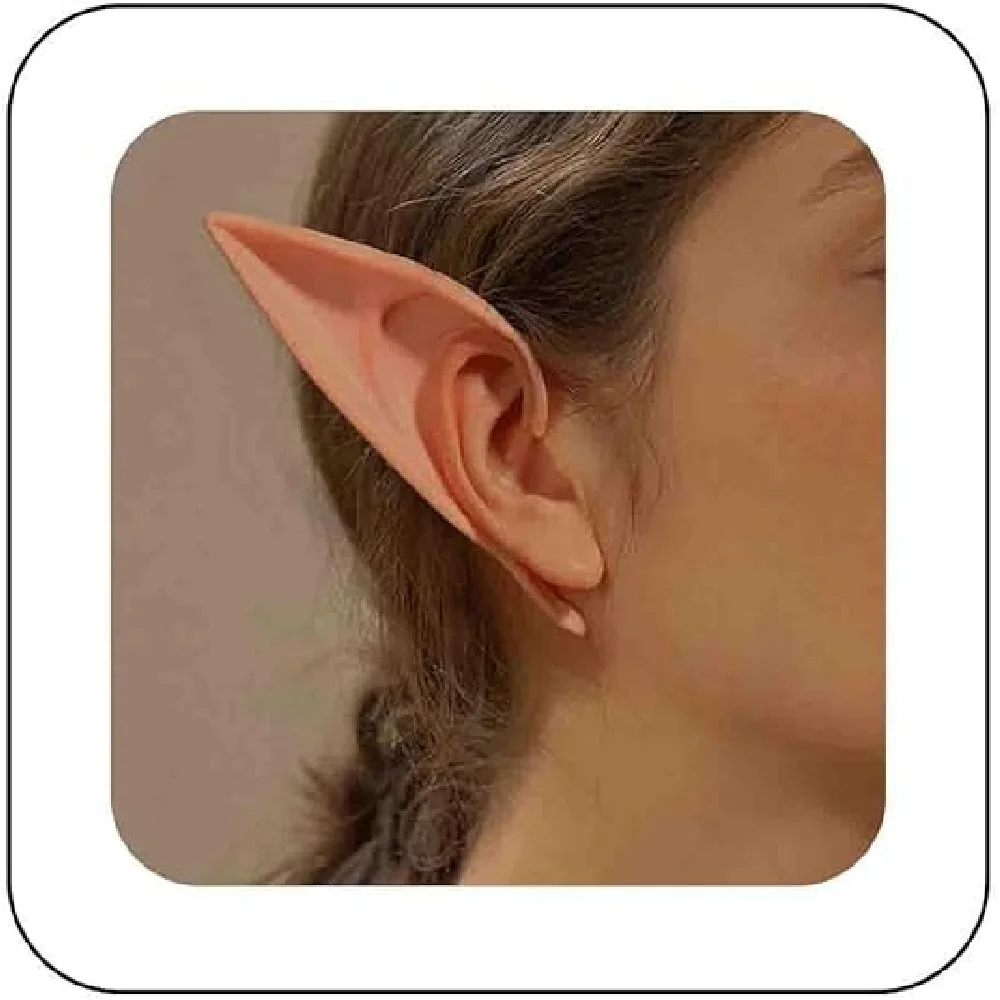 1 Pair Elf Ears for Cosplay, Soft Safe Material Halloween Fairy Costume Accessory, Vampire and Fantasy Ear Prop for Themed Party