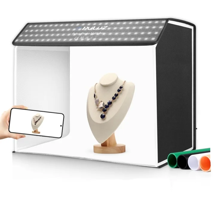 

Hot Selling PULUZ Foldable Photo Box PU5064 Mini Studio Box Kit Softbox Photo Light Box With 6 Photography Accessories Backdrops