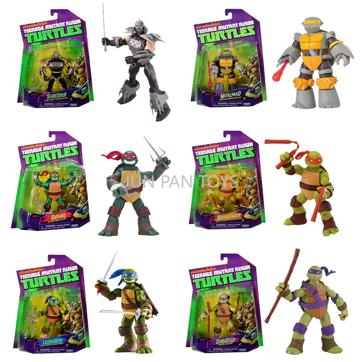 Original Teenage Mutant Ninja Turtles 2012, Spielkameraden, Schredder, Metalhead, Donatello, Leonardo Raphael, Actionfigur, Geschenkspielzeug für Kinder