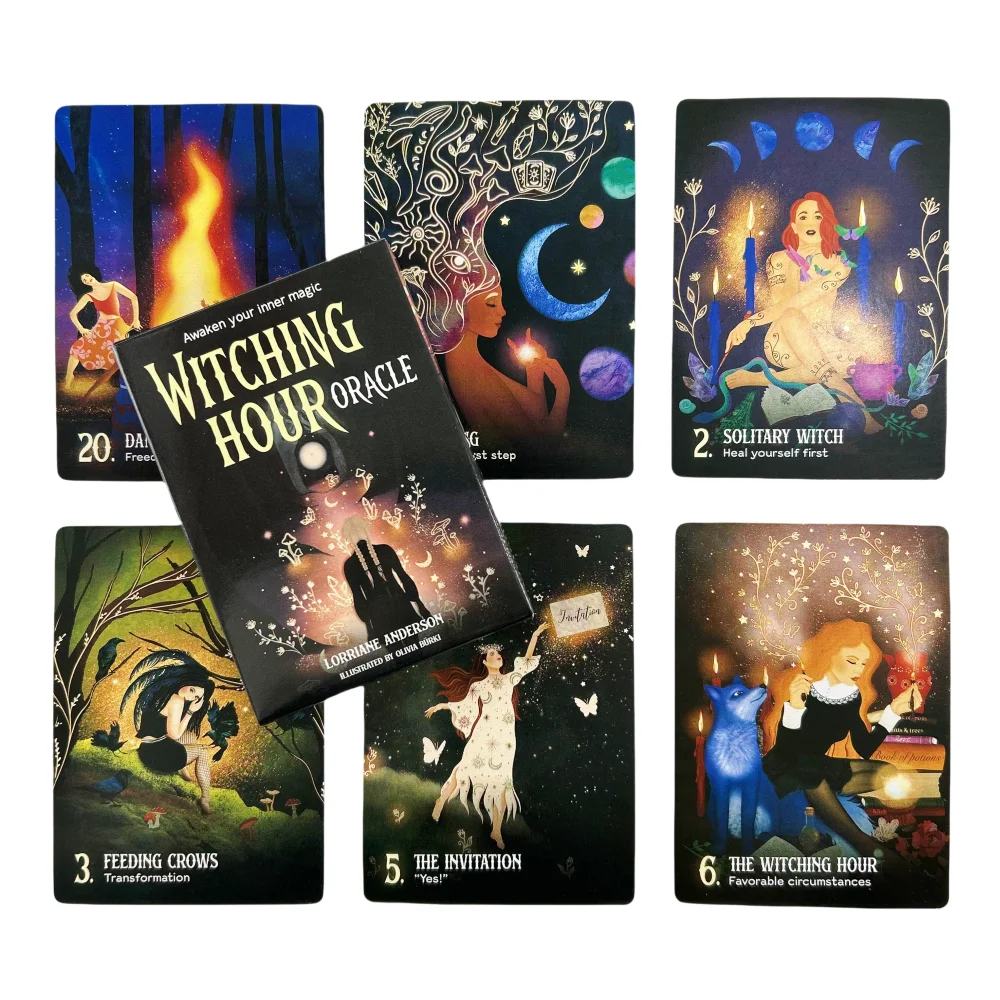 Magic Witching Hour Karty Wyroczni Klasyczne Wróżenie Mądrości Visions Tarot Gry Planszowe Talia Party Edition