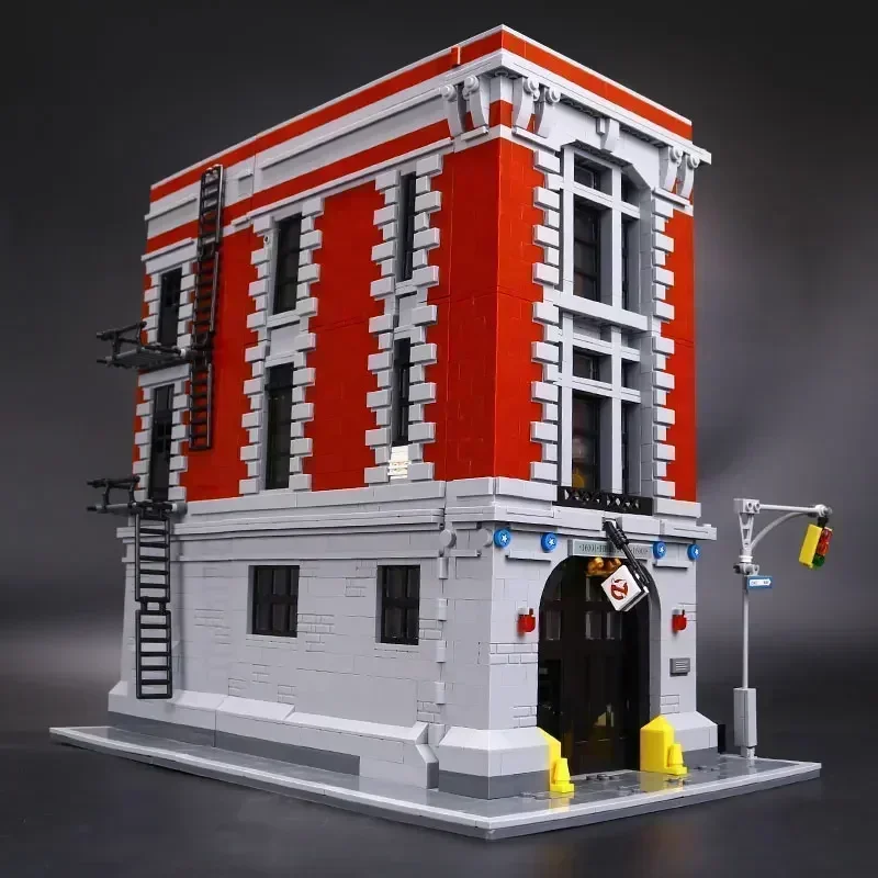 4634Pcs City Street View Ghostbusters sede della casa dei pompieri 16001 Building Blocks Kit di mattoni compatibile 75827 regalo di compleanno per bambini