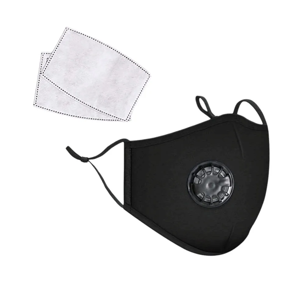 Reusable Windproof Face Mask Pluggable Gasket Lightweight Cycling Protective Mask Filter Anti Fog Sports Dustproof Mask Travel