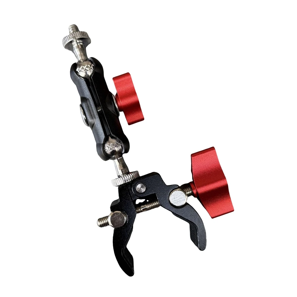 Photography Accessories Camera Metal Super Clamp with Double Ball Head Magic Arm for Monitor LED Light Mic Phone Mount